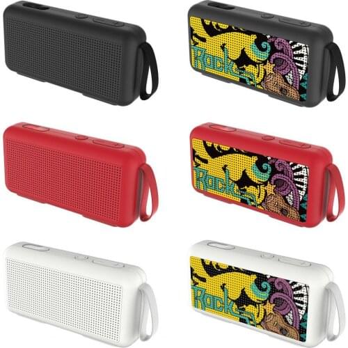 Portable Wireless Speaker Bluetooth 5.0 HiFi Sound Creative Graffiti Stereo Mini Sound Box for Outdoors