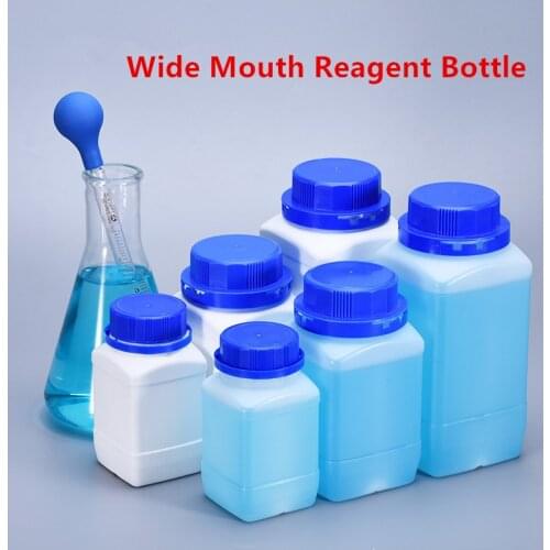 1PCS Empty Reagent bottle Wide Mouth Storage container for ink Cream Liquid Food Grade HDPE bottle 250ML 500ML 1000ML