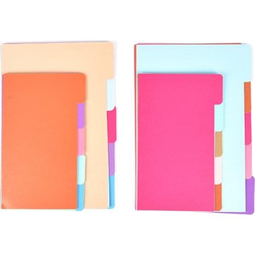 5 Sheets Binder Index Dividers A5 A6 Inner Page Organizer Notebook Index Paper Separator Divider Pages Matching Filofax
