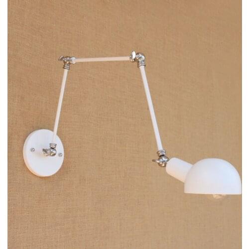 Retro Swing White Arm Wall Light Fixtures Dinning LED Loft Style Industrial Wall Lamp Vintage Sconce Rustic Appliques Murale
