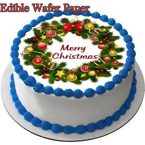 Christmas image edible wafer Paper for Cake Decorating Topper Paper Sugar Sheet Paper Christmas Party Cake Decorating Suppliers