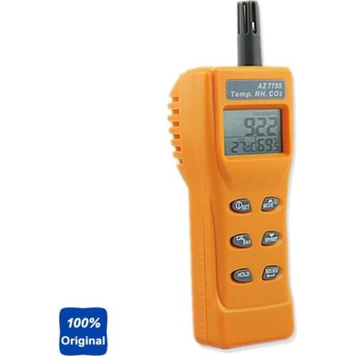 Handheld CO2 Monitor Carbon Dioxide Gas Detector with Temperature Humidity AZ7755