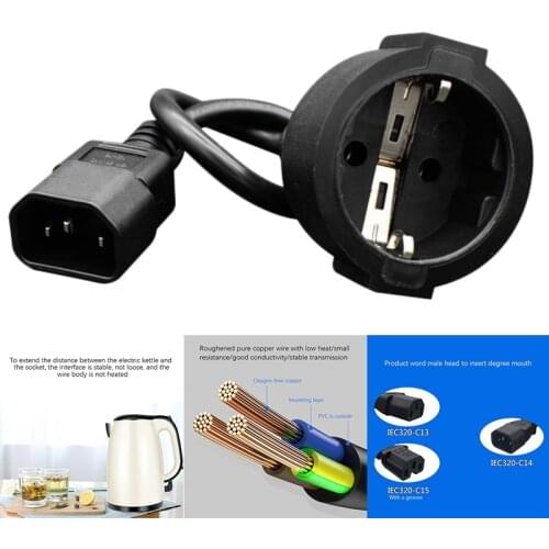 C14-European Socket IEC320 C14 Male Plug to European French German Socket Machine Box PDU