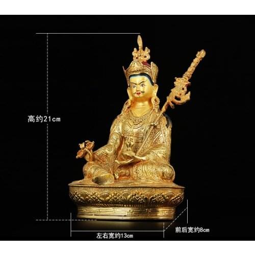 TOP GOOD # 8 inch HOME Money Drawing efficacious Talisman Buddhism gold Yellow Jambhala Zambala gold Buddha brass statue