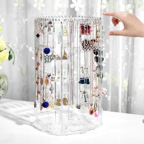 Jewelry Display Stand Holder Lady Necklace Stud Earrings Display Stand Hole Showcase Jewelry Display Rack Organizer Accessories