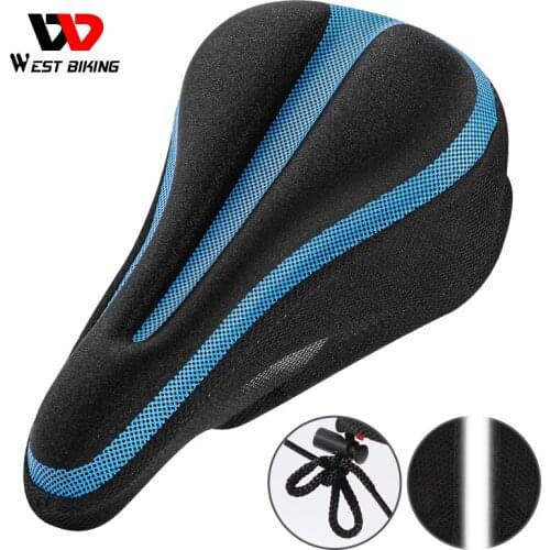WEST BIKING Bike Saddle Cover Thicken Breathable MTB Road Bicycle Seat Cover Soft Cushion Saddle Protector Cycling Accessories
