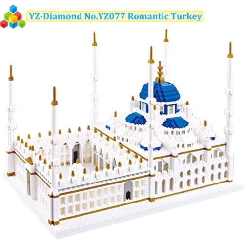 YZ Diamond World Famous Architecture Model Romantic Turkey Micro Mini Blocks Turkish Castle Building Blocks Set 6850Pcs Toys