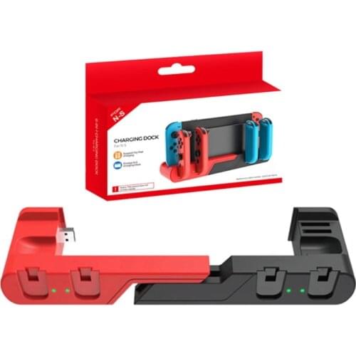 Switch Charger For Nintend Joycons Controller Gamepad 4-in-1Charging Dock D08A