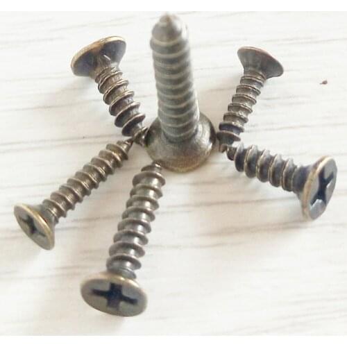 100pcs M2 M3 M2.5 Screws Bronze Philips Head Fit Hinges Self-Tapping Screws Furniture Hardware
