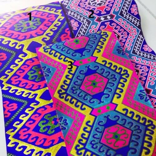 20cm 8'' Hexagon Colorful Laciness Beautiful Miao Symbol Stage Costume National Jacquard Ribbon Geometric Garment Woven Webbing