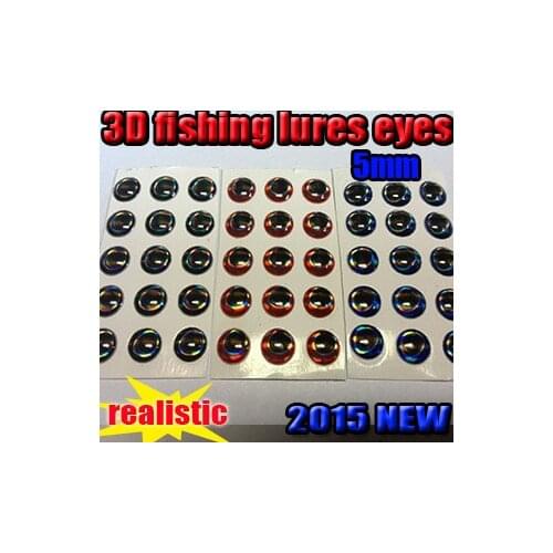 2016new 3d holographic fish eyes more colors size:5mm quantity:500pcs/lot (golden orbit )color:blue,red,black