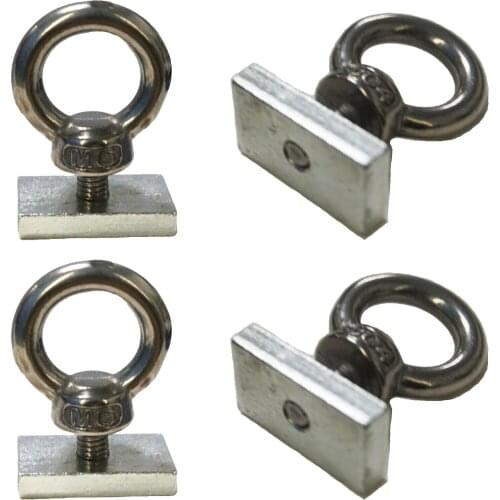 4x Kayak Track Mount Tie Down Eyelet Line Cleat Quick Release Track Rail Adapter