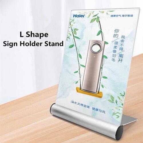 A4 Metal Base Acrylic Display Photo Certificate Frame Shelf Tabletop Slanted Price Label Sign Holder Stand