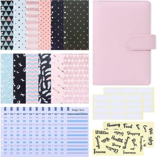 A6 Budget Binder with Cash Envelopes,for Budgeting, Notebook with Budget Envelope,Budget Sheet,Letter Sticker