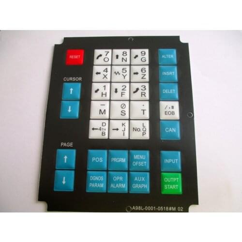 A98L-0001-0518#M 02 A98L-0001-0518#M02 CNC HMI Membrane Keypad buttons for Fanuc Machine Operator Panel