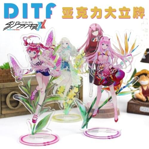 Anime DARLING in the FRANXX Acrylic Stand Model Plate Holder Desktop DITF Action Figures Decoration Cosplay Toys Gift 16cm