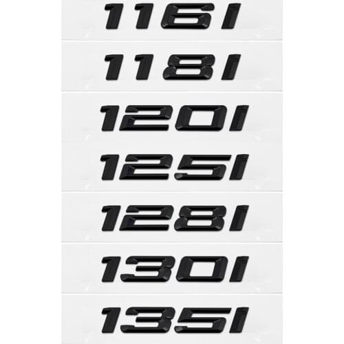 Auto Sticker for BMW 1 Series GT 135i 130i 128i 125i 120i 118i 116i E88 F21 F01 F40 Rear Boot Badge Plastic Decal Exterior
