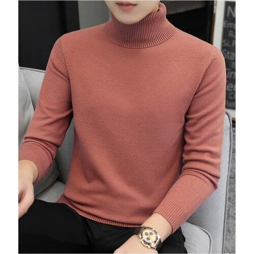LDKVGSU Brand Winter New knitted Pullover Sweaters Man Turleneck Sweater Wool Men Casual Warm Thick 4XL Sweater O51