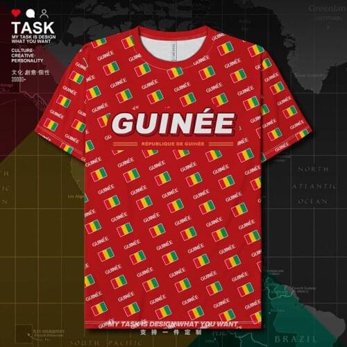 Republic of Guinea GIN Guinean GN Quick Dry t shirt brands casual tops sports Running mens fashion t-shirt new summer clothes