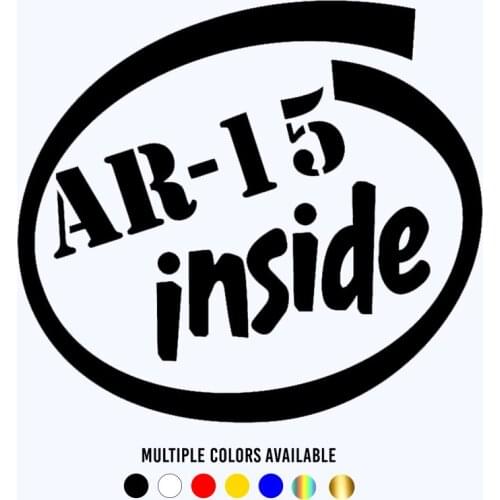CK20616# Die-Cut Vinyl Decal AR15 Inside Car Sticker Waterproof Auto Decors on Car Body Bumper Rear Window