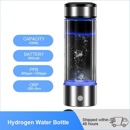 YenvK 430ML Protable USB Rechargeable Ordinary Electrolitic Hydrogen Water Generator Bottle For Home Office Travel
