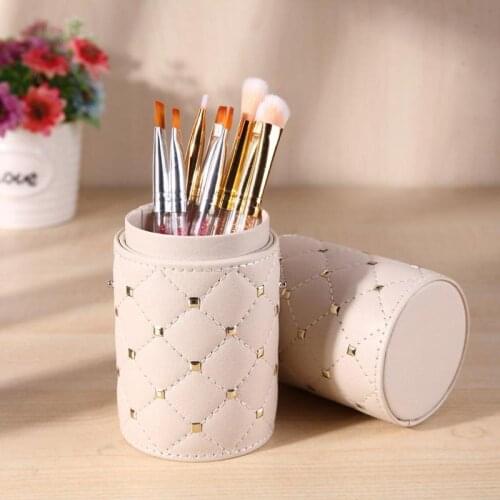 PU Leather Travel Makeup Brushes Bag Pen Holder Storage Empty Holder Cosmetic Brush Bag Brushes Organizer Make Up Tools Dropship