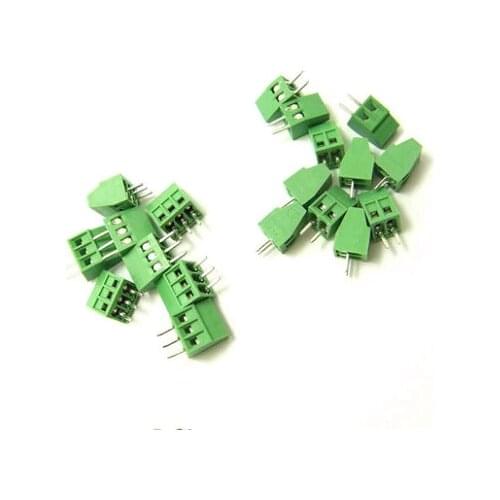 KF120-2.54-2P 3P 2.54MM pitch straight pin pcb screw terminal block connector KF120 2PIN 3PIN green