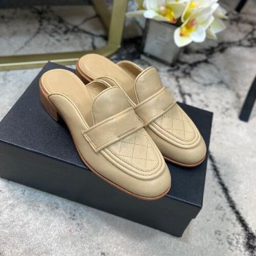 Size 35-41 Fashion Womens Slippers Genuine Leather Shoes Luxury Brand Designer Shoes Hot Sell Classic Shoes Popular Slippers