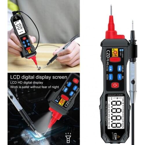 Mini Digital Multimeter Smart LCD Voltage Detector Tester Portable DC AC Voltage Ohm Continuity Hz NCV Backlight Pocket Meter