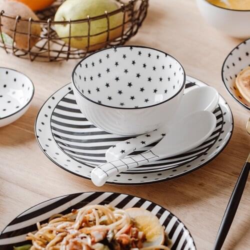 2021 Glaze Set Household Free Enamel Down Color New 4.5 Inch Rice Bowl Soup Plate Tableware