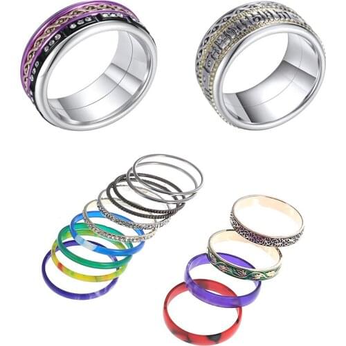 Legenstar Titanium Stainless Steel Rings Femme Stackable Band Ring Set Interchangeable Bague Accessories Jewelry Acier Inoxydabl