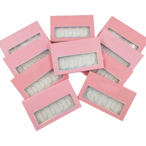 Wholesale 5pairs of false eyelash packaging box lash book custom your private logo fake 3d mink lashes strip packing case empty