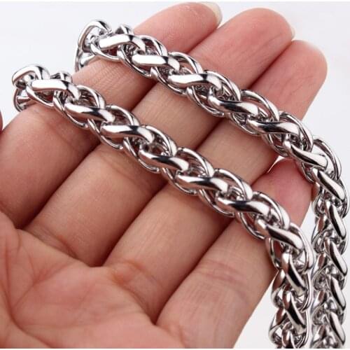 Punk Miami Cuban Chokers For Women Man Neck Hip Hop Jewelry Trendy Gold Silver Color Stainless Steel Necklace Gifts 3/4/5/6/7mm