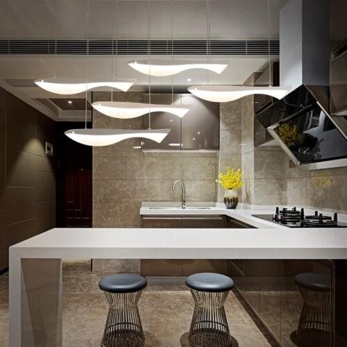 Nordic minimalist modern LED ceiling lamps shaped restaurant coffee bar fish-shaped single-head multi-head chandelier