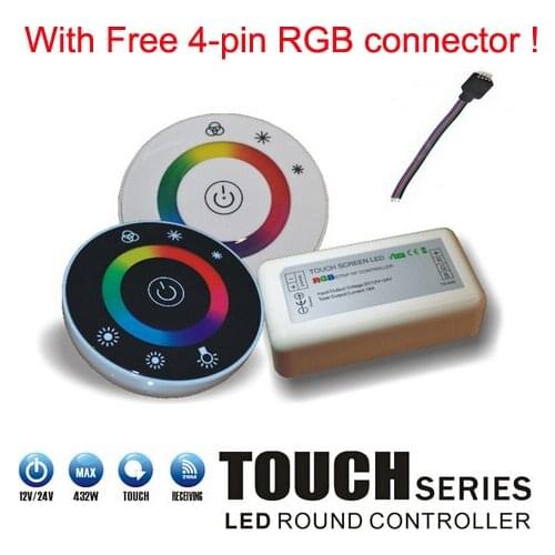 Touch RGB controller DC12V 24V 18A Wireless LED Controller RF Touch Panel LED Dimmer RGB Remote Controller for 5050 3528 RGB