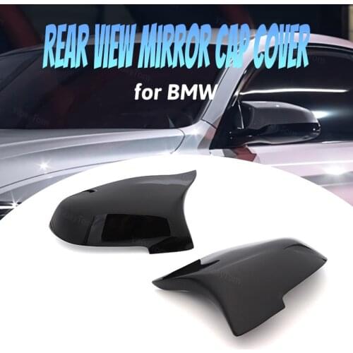 Horn Shape Black M Style Replacement Side Mirror Covers 2pcs for BMW F10 F11 F18 GT 5GT F07 F06 F12 F13 F01 F02 2013-2017