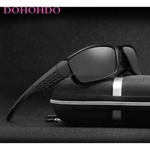 DOHOHDO Driving Polarized Square Photochromic Sunglasses Men Women Chameleon Glasses Men Driver Goggles UV400 Fishing Sunglases