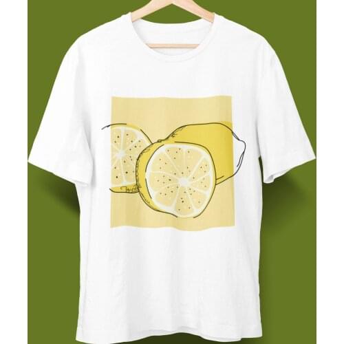 Citrus Print Harajuku Top Women T-shirt Casual Ladies Basic O-collar Short Sleeved Women T-shirt Girl,Drop Ship