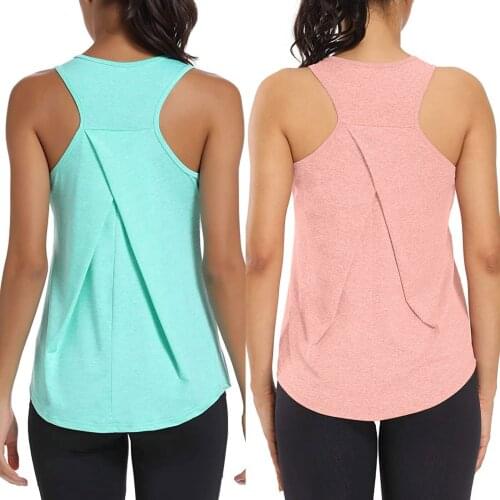 Yoga Vest Top Women Fitness Clothing Women Sexy Solid Sports Breathable Leisure Sleeveless Sports Yoga Vest Top Camisas De Mujer
