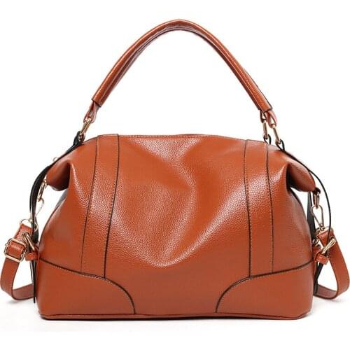 MONNET CAUTHY Autumn New Female Totes Classic Vintage Style Practical Soft PU Handbags Solid Color Brown Black Deep Blue Bags