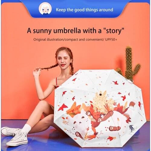 Anime Umbrella fashion folding umbrella womens rain umbrellas mini umbrella pocket parasol girl protection street sun umbrella