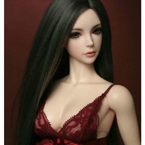 1/3 1/4 1/6 1/8 Bjd SD Doll Wig High Temperature Wire Beautiful Black Colors Long Straight BJD Super For Hair