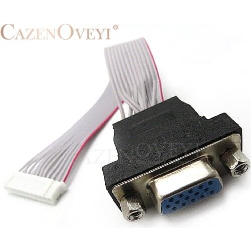 1pcs/lot 12P a 15 p vga femmina d-sub adattatore pin pin vga connettore lunghezza 150mm cavo corto per lcd led diy In Stock