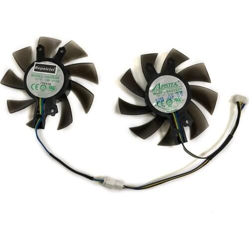 2Pcs/set GA82S2H GTX1060 GPU VGA Cooler Fan For PNY GTX1060 6GB XLR8 Gaming OC Card Cooling As Replacement