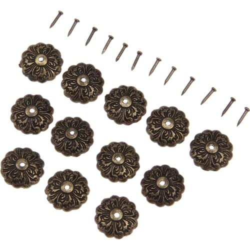 20Pcs 15mm Nail Antique Furniture Upholstery Nail Tachas Jewelry Gift Case Box Door Sofa Decorative Tack Stud Pushpin Home Decor