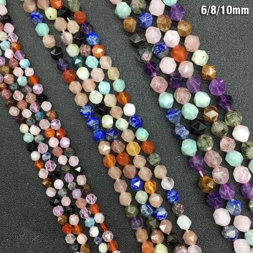 2021 New Mixed Colorful Stone Bead Necklace Bracelet Jewelry DIY Making Fashion Round Irregular Loose Beads Jewelry Accessories