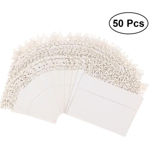50pcs Hollow Out Wedding Birthday Table Decoration Place Name Cards Wedding Supplies European Hollow Seat Card