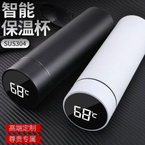 500ML Smart Thermos Water Bottle Led Digital Temperature Display Stainless Steel Coffee Thermal Mugs Intelligent Insulation Cups