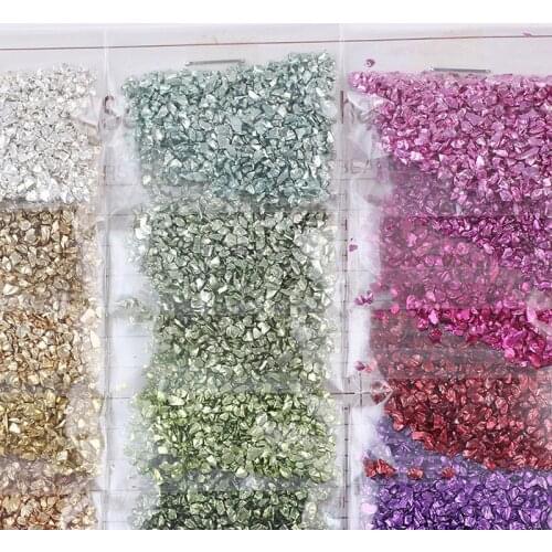 7 Irregular Shiny Broken Stones 20g/Bag For Nails Decoration Irregular Stone Nail Mix Gems Nail Art Micro-Natural Broken Stone