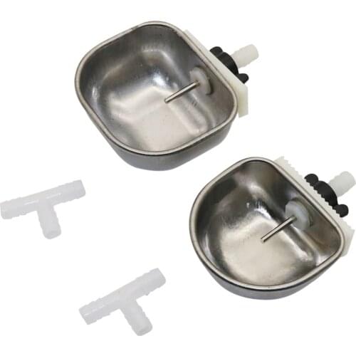 25 Pcs Anti-scratch Rabbit Stainless Steel Automatic Drinking Cup Raising Rabbit Fox Mink Drinking Water Bowl Rabbit Breeding